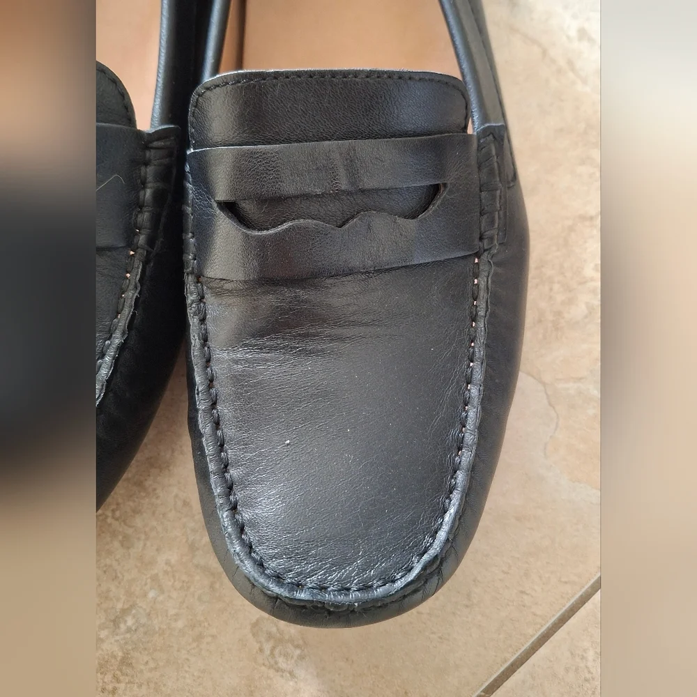 Naturalizer Natasha Black Leather Penny Loafers 8.5W - Picture 2 of 6